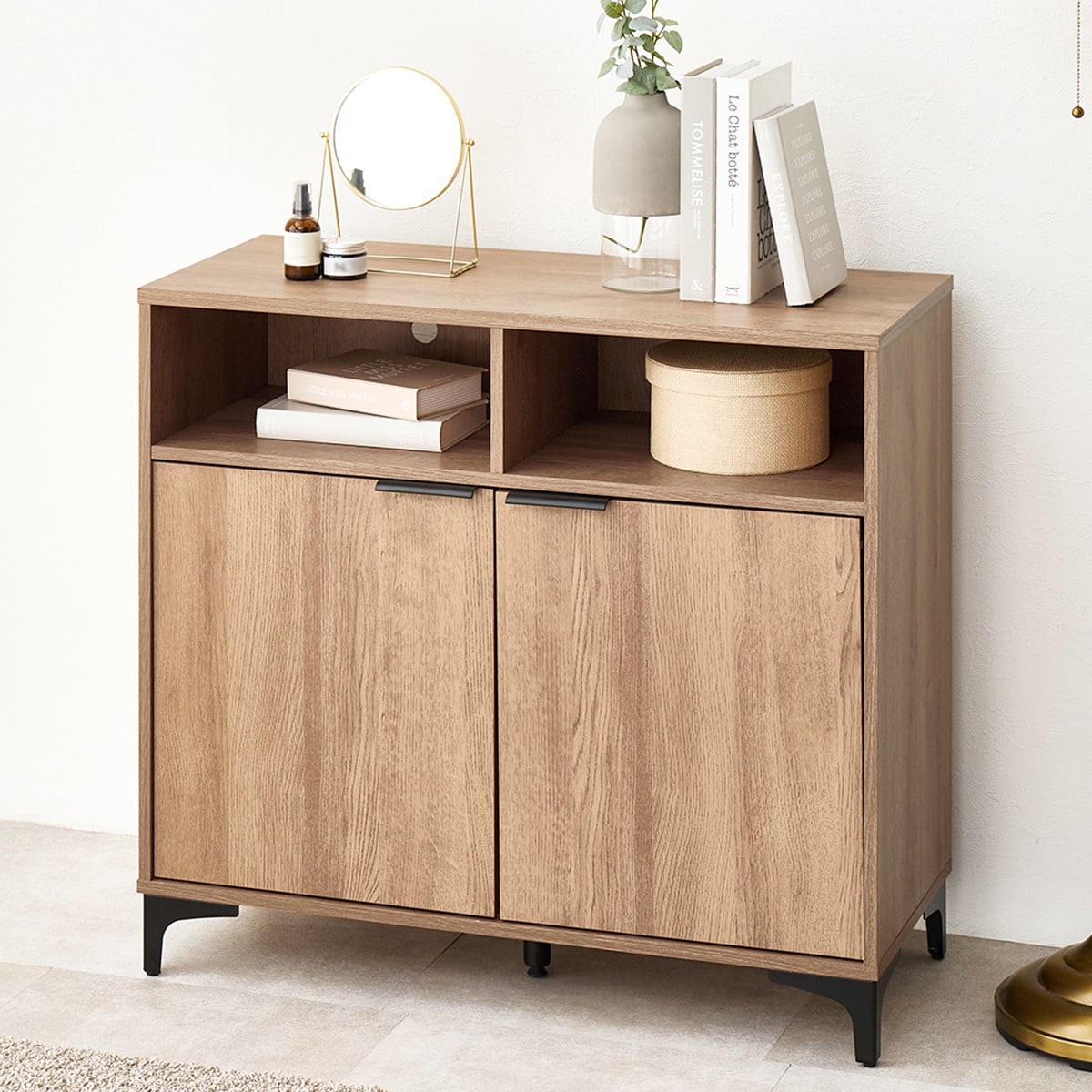 楽天市場】テレビ台にもなるキャビネット 2枚扉【メーカー直送・送料