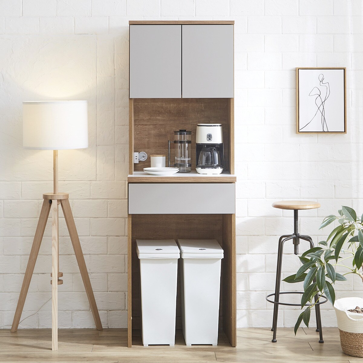 楽天市場】シンプルキッチンボード 60 (上オープン 下ダスト対応