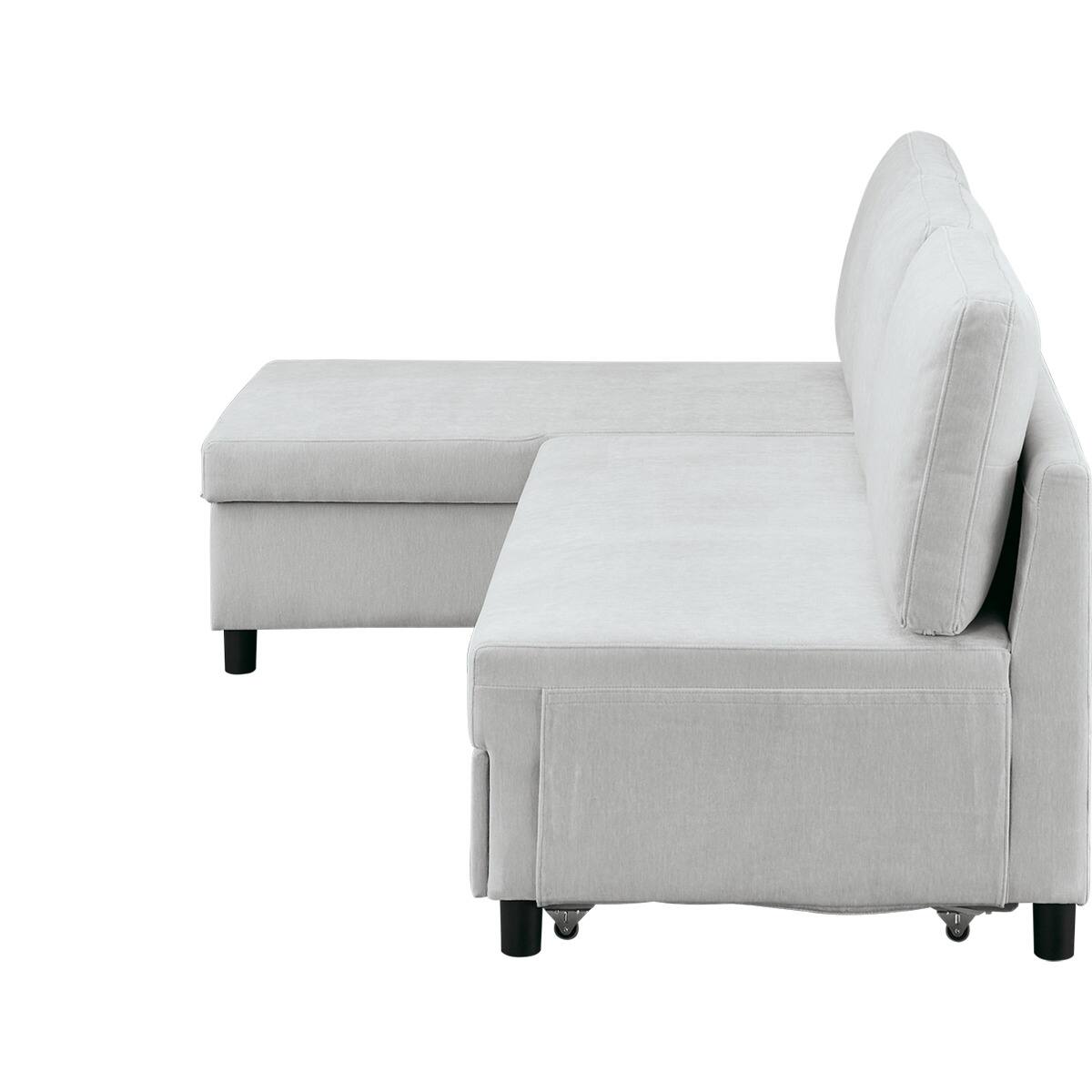 楽天市場】収納付きカウチソファベッド 布張りタイプ (ノアーク3