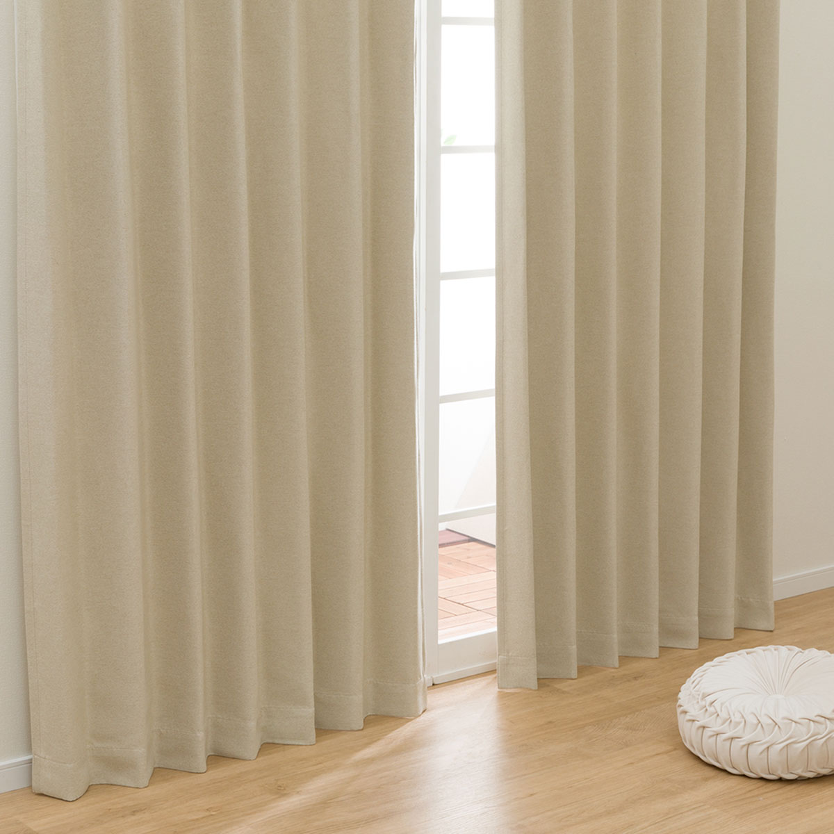 楽天市場】遮光2級・遮熱ドレープカーテン(ベージュ DH147) ニトリ
