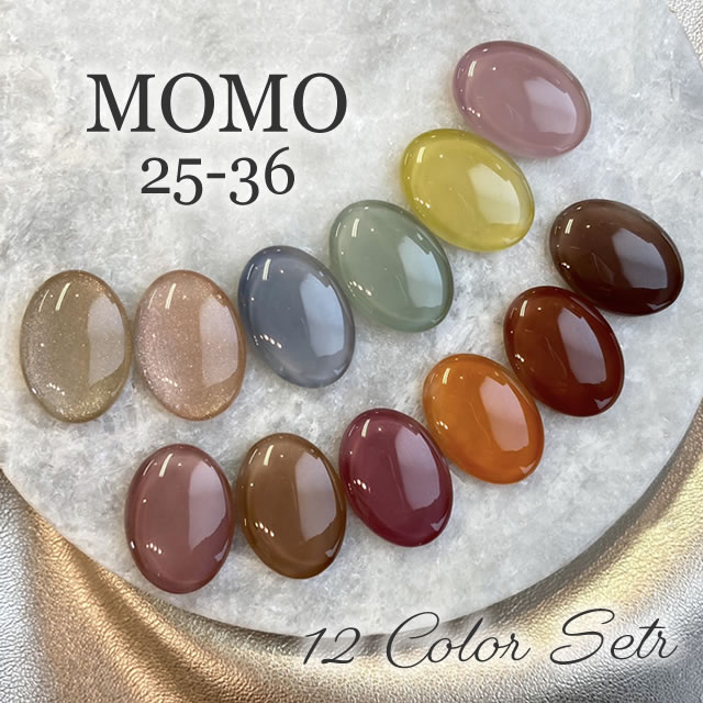 楽天市場】カラージェル MOMO by nail for all 3g 12色セット 25-36