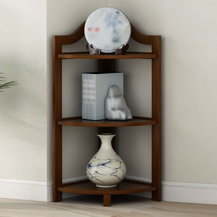 楽天市場】コーナーラック 木製 3段 本棚 コーナーシェルフ 多目的