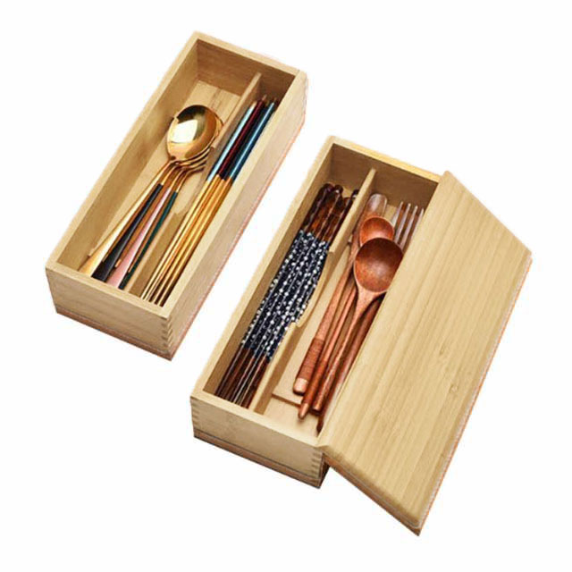 楽天市場】カトラリーケース 蓋付き 木製 竹製 カトラス 箸 スプーン