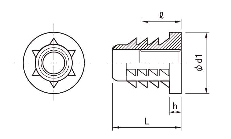 楽天市場】亜鉛合金ダイカスト/三価ホワイト 鬼目ナット (Bタイプ