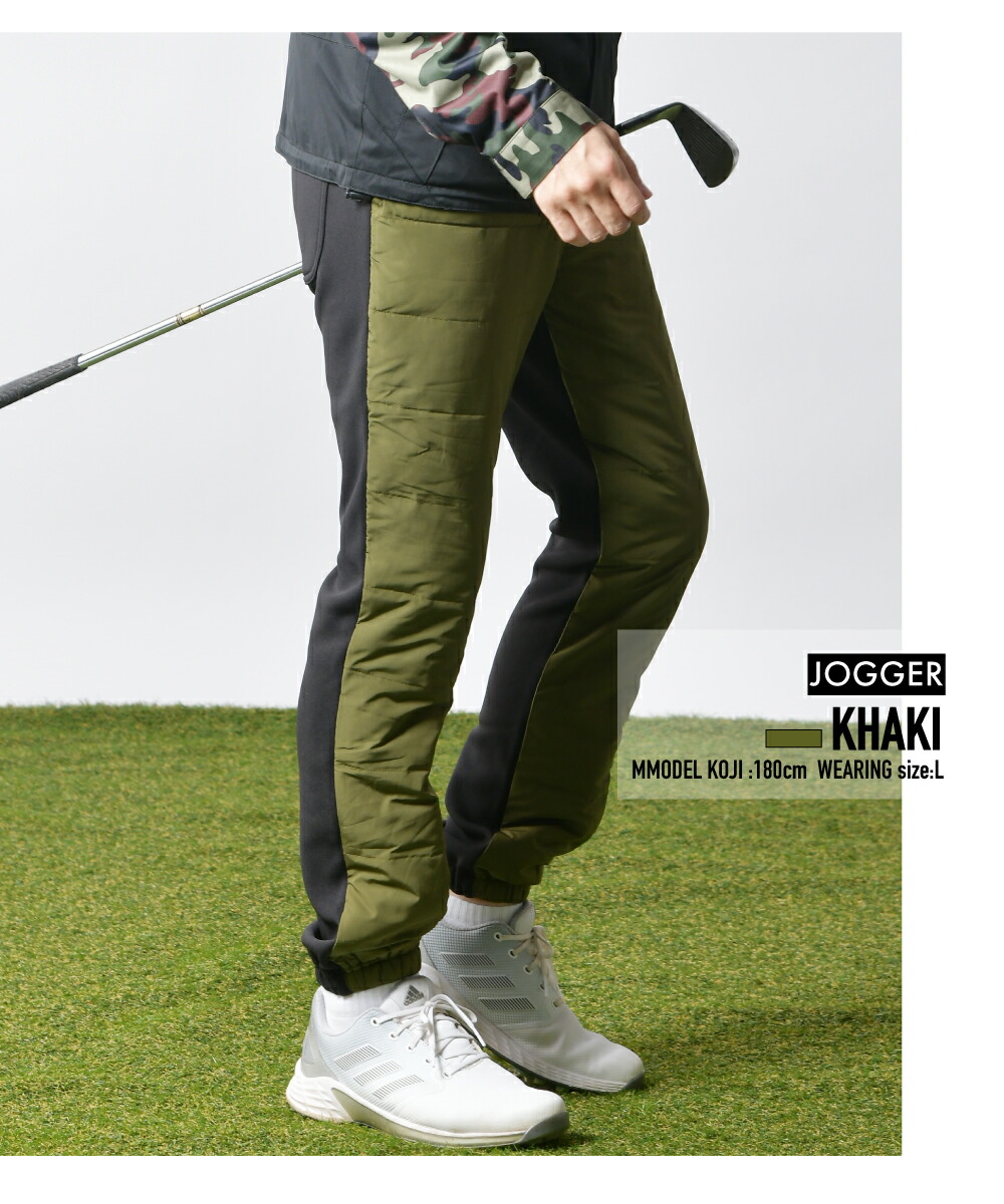 楽天市場】ゴルフパンツ 中綿パンツ 中綿 メンズ ジョガーパンツ
