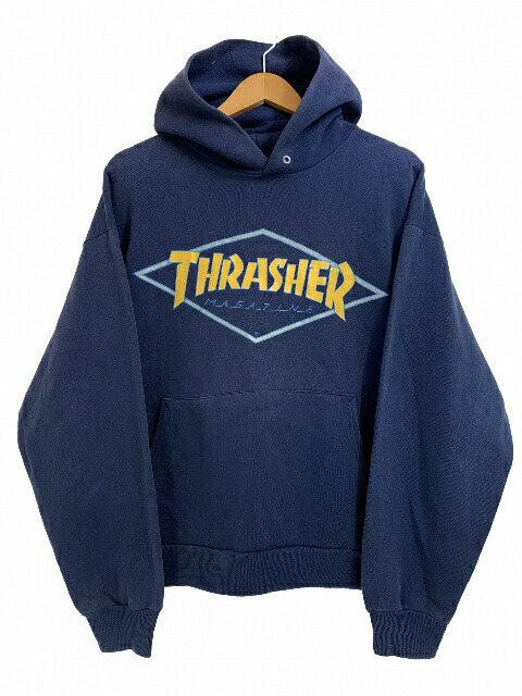 楽天市場】90s THRASHER Diamond Logo Sweat Hoodie 紺 L スラッシャー