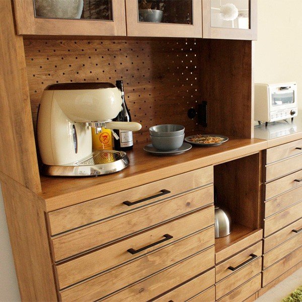 楽天市場】キッチンボード おしゃれ 幅105 完成品 ヴィンテージ LINA