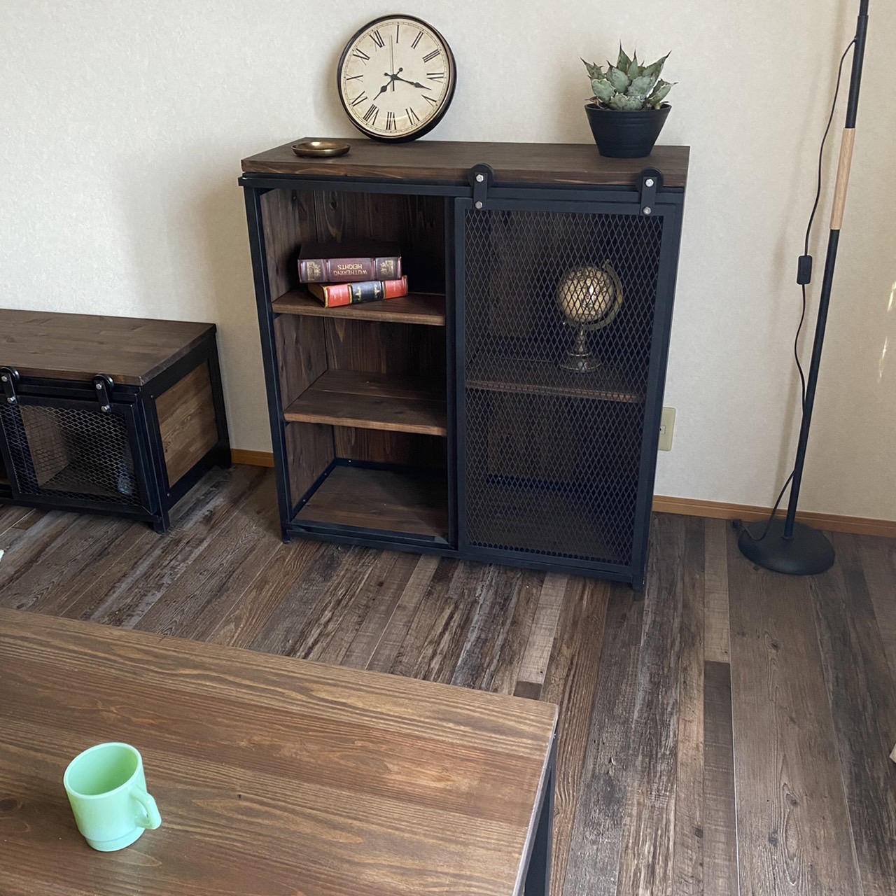 楽天市場】キャビネット 棚 シェルフ ラック ハンドメイド アイアン