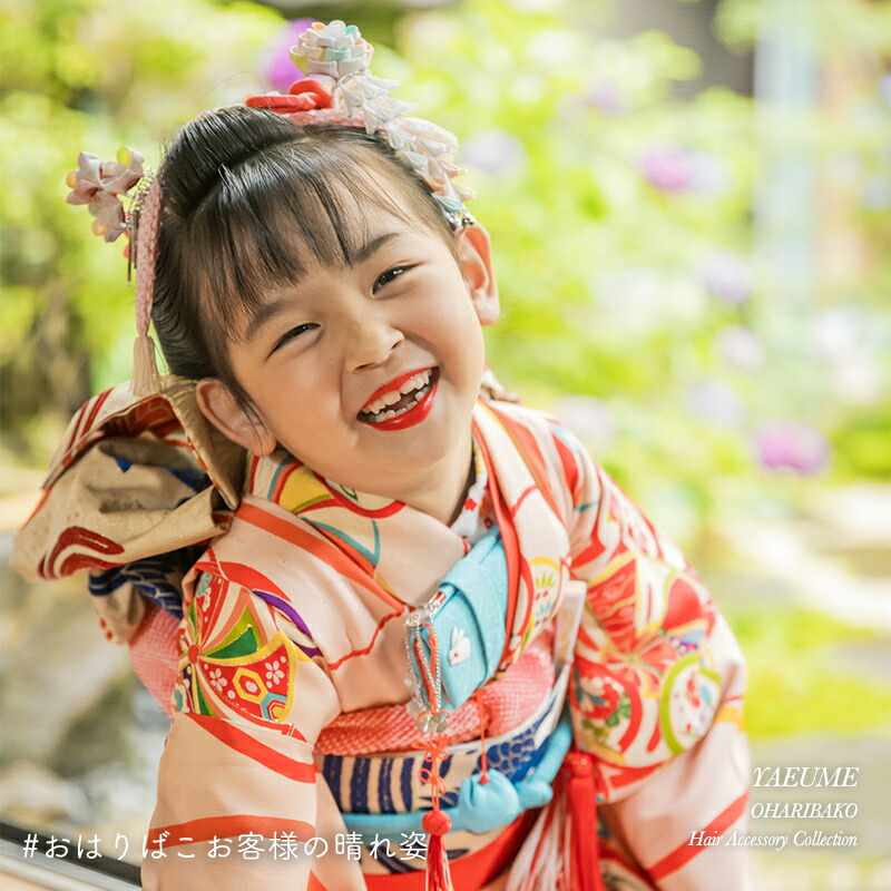 楽天市場】七五三 髪飾り八重梅簪（かんざし）両飾りセット【七歳用