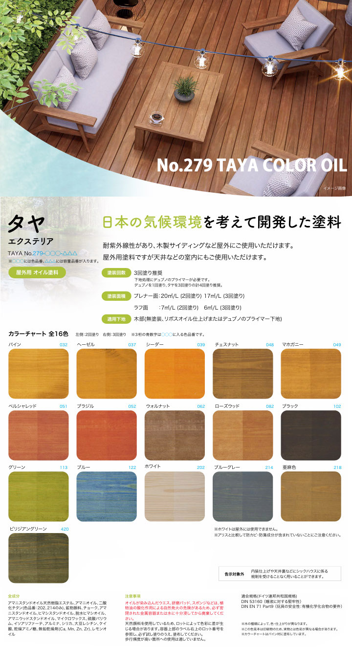 楽天市場】リボス自然塗料 タヤエクステリア 各容量(50cc・0.75L・2.5L