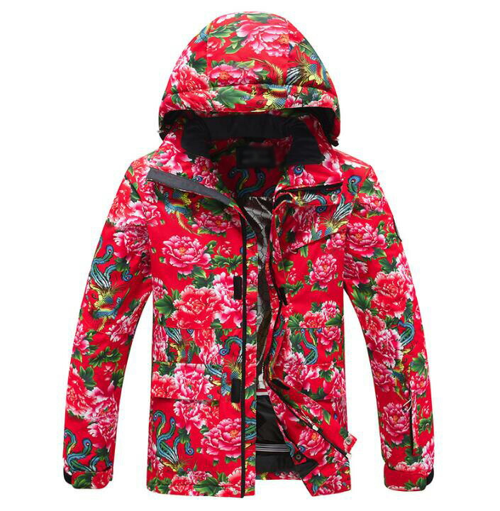 楽天市場】【新作セール】男女兼用 スキーウェア 暖かい 花柄 スノボー