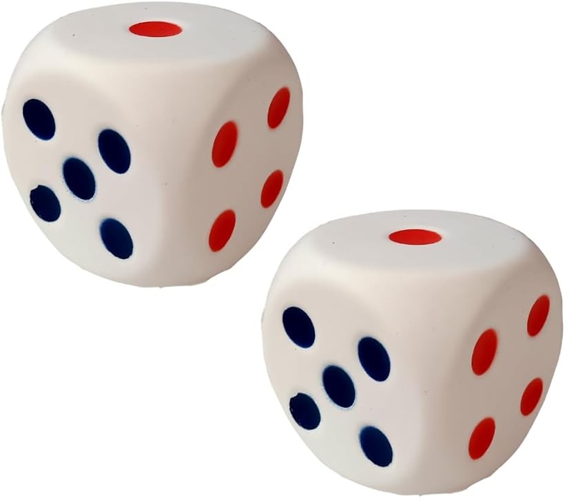 楽天市場】サイコロ 大きい ダイス 潰せる ソフト すごろく 7x7x7cm 2