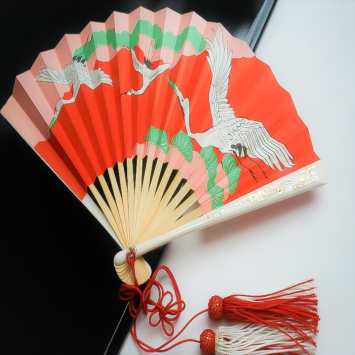 楽天市場】末広扇子 七五三 着物 扇子 せんす 鶴 赤 房付 末広がり