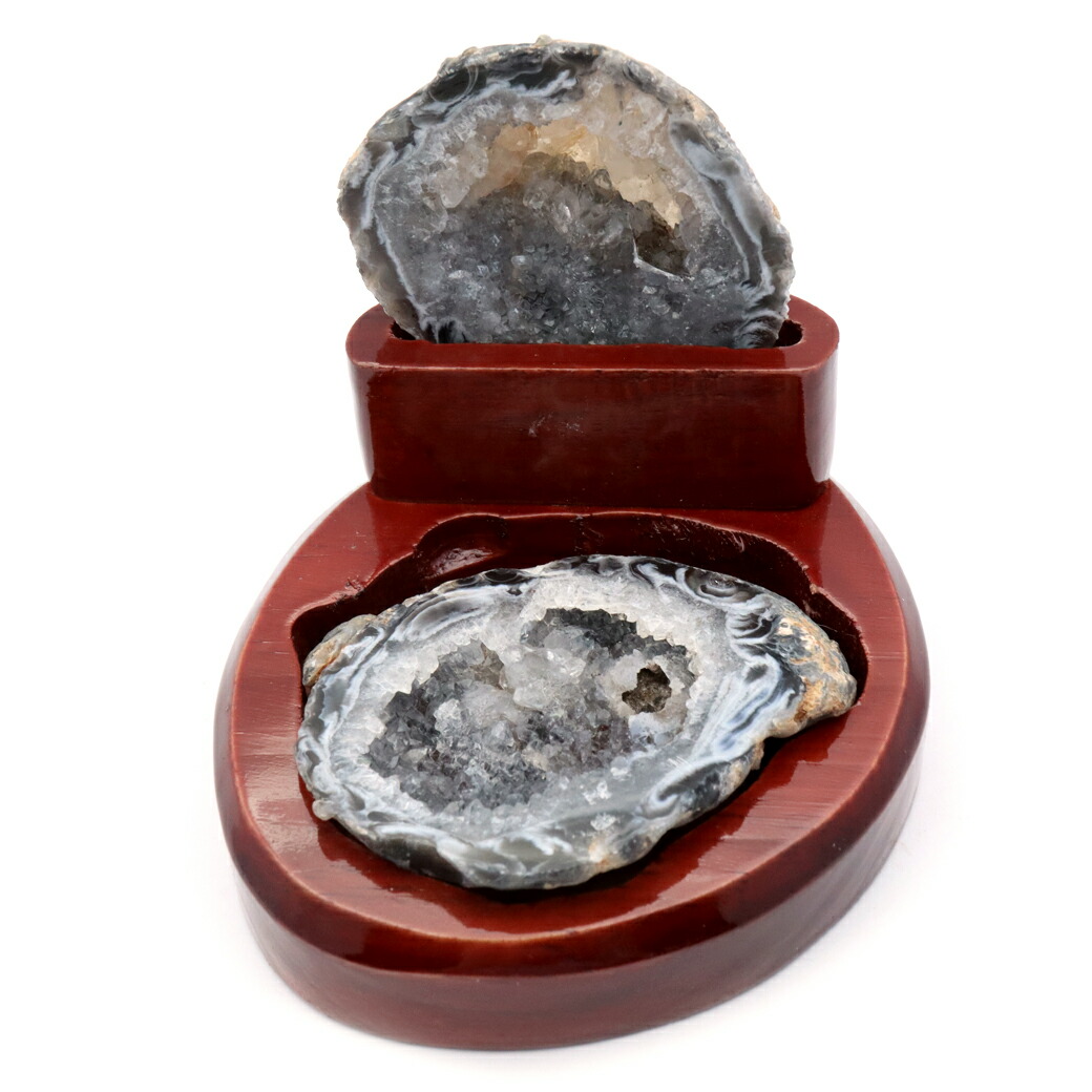 トレジャーメノウ 瑪瑙 原石 置物 台付 パワーストーン 開運 風水