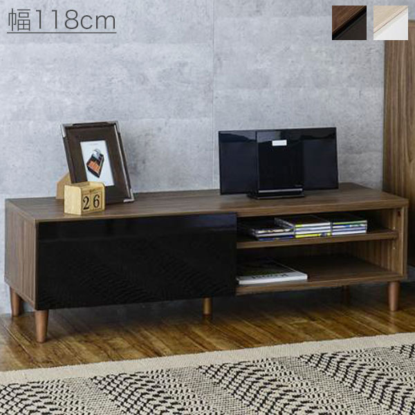 楽天市場】120 ローボード ブラウン/オークナチュラル テレビ台 テレビ