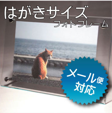 楽天市場】フォトフレーム はがきサイズ アクリル 透明 ガラス色 本体