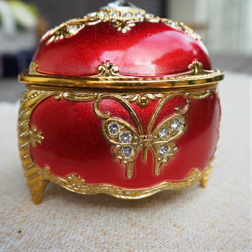 楽天市場】【スワロフスキーアンチモニー オルゴール（ハート）】 宝石