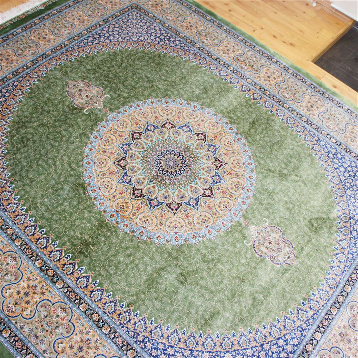 楽天市場】【本場イラン産】 ペルシャ絨毯 ( 機械織り ＆ 手織り仕上げ