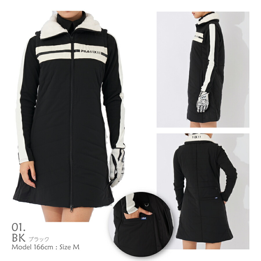 楽天市場】レディース ゴルフ ワンピース 中綿ワンピース FILA GOLF