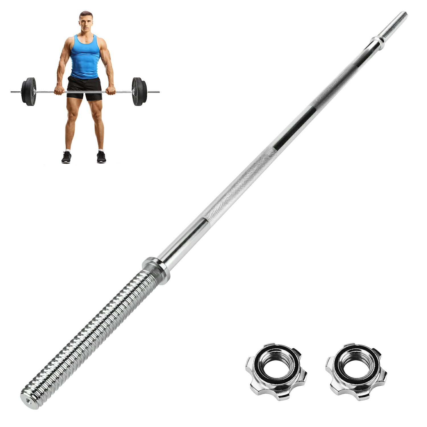 楽天市場】即納！バーベルシャフト 150cm 直径28mm ストレートバー