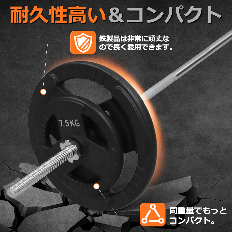 楽天市場】即納！ダンベル バーベル 穴開きプレート シャフト径28mm