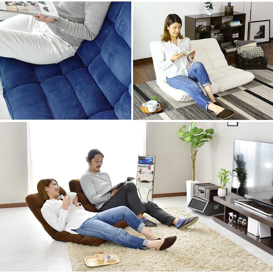 楽天市場】座椅子 リクライニング 折りたたみ 2人掛け ソファ