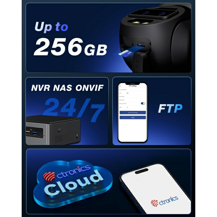 楽天市場】【楽天一位 】Ctronics 4k防犯カメラ 屋外 10倍ハイブリッド