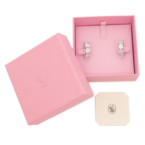 楽天市場】スワロフスキー イヤリング マトリックス ホワイト シルバー