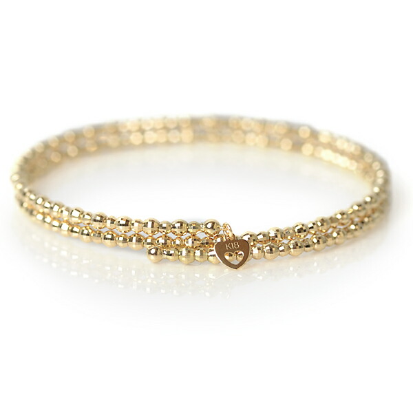 楽天市場】k18 ブレスレット レディース 18金 バングル キラキラ