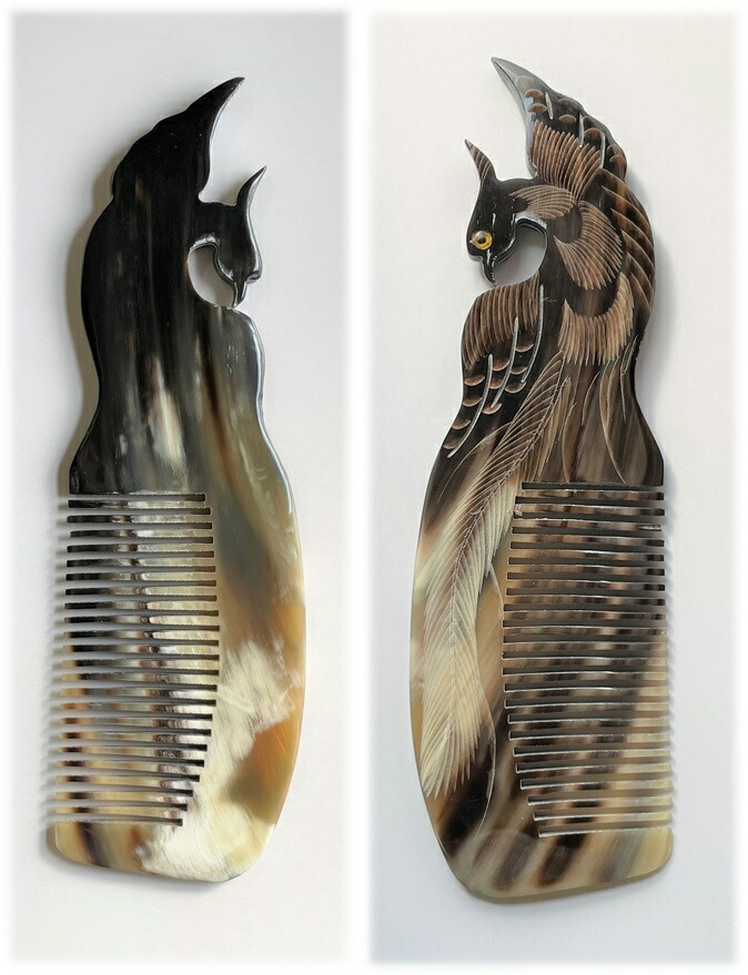 楽天市場】【水牛角の櫛 鳳凰】 一つ一つ職人の手作りです ベトナム