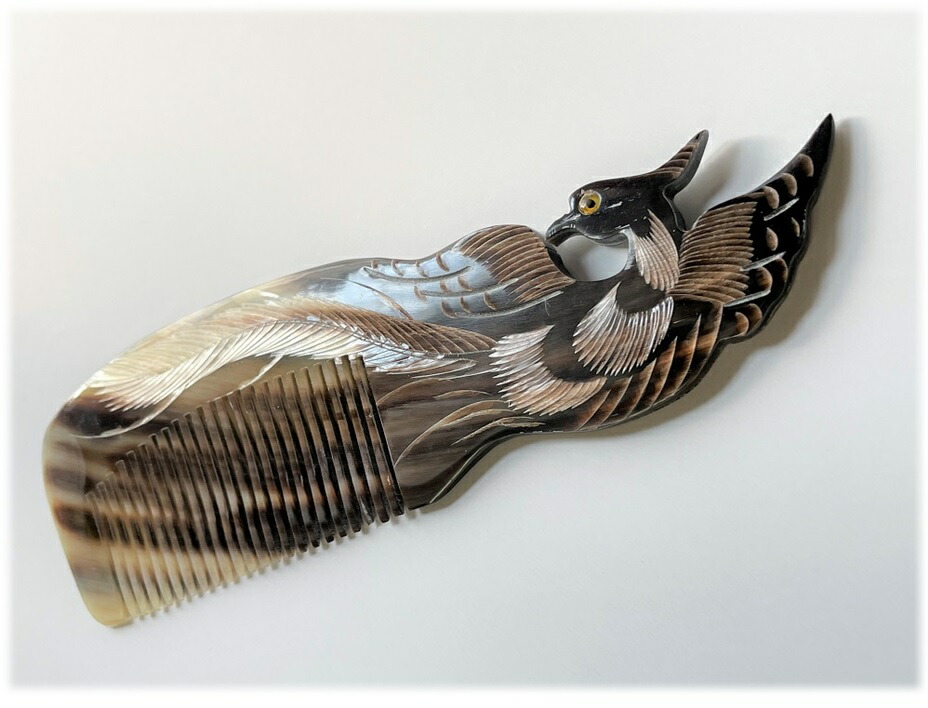 楽天市場】【水牛角の櫛 鳳凰】 一つ一つ職人の手作りです ベトナム