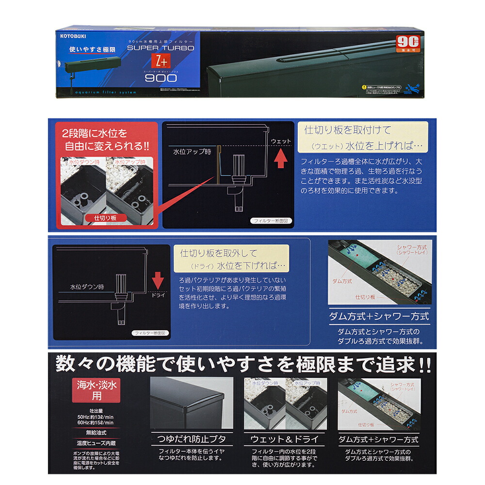 楽天市場】コトブキ工芸 上部フィルター スーパーターボゼットプラス