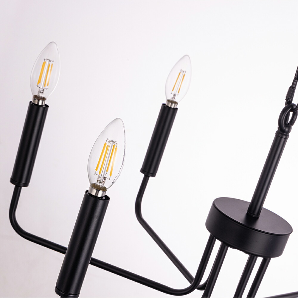 楽天市場】【20％OFFクーポン】シャンデリア おしゃれ ブラック 6灯