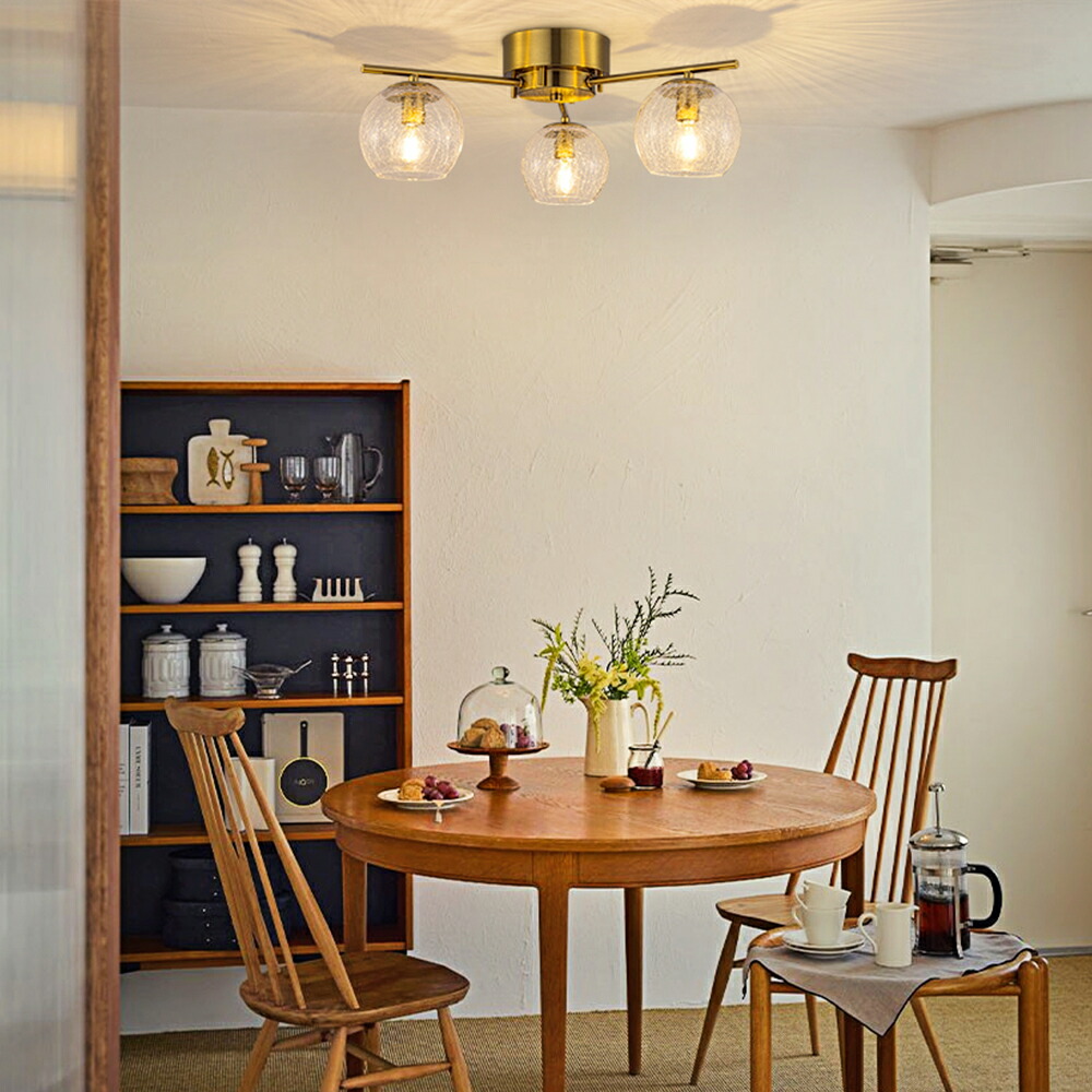 楽天市場】【20％OFFクーポン】シーリングライト おしゃれ 3灯 ガラス