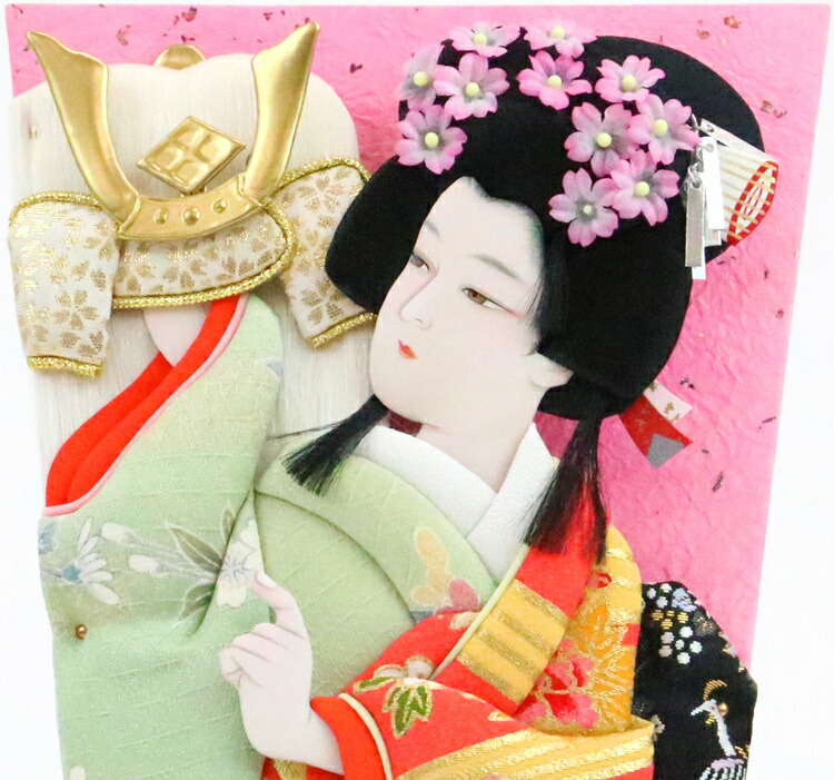 楽天市場】押絵羽子板 13号 本絹 極上 七分 八重垣姫 飾り台付き