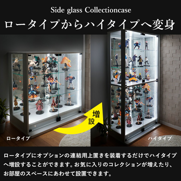 楽天市場】地球家具 コレクションラック 側面ガラス DIO ディオ ワイド