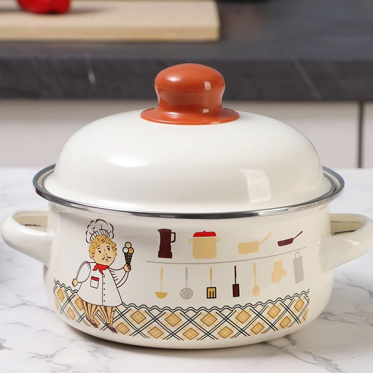 楽天市場】 おしゃれ 16cm IH対応 深型 赤 レトロ ガス火 卓上鍋 ふた