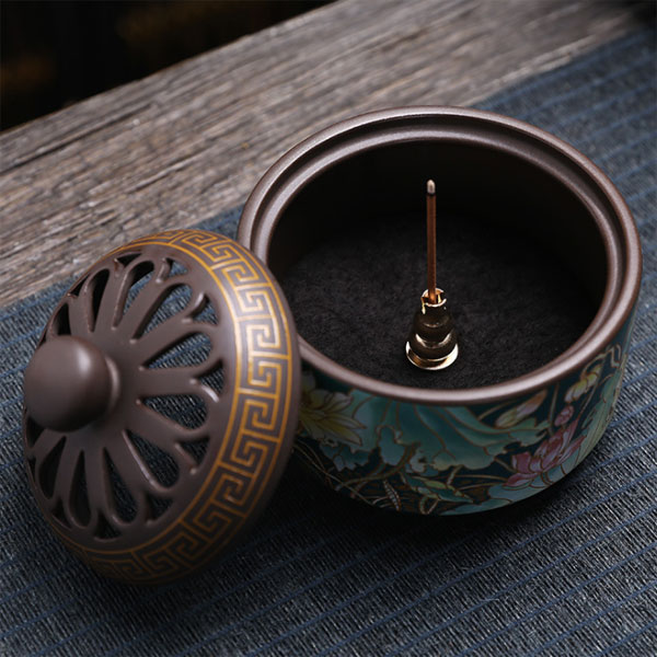 楽天市場】香炉 彩花 蓋付 中国製 : 中華の扉