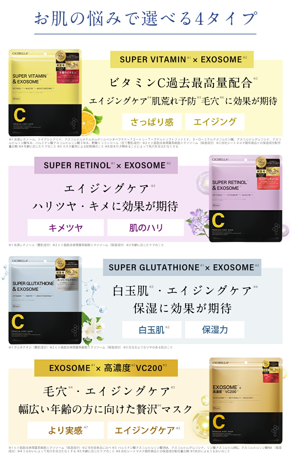 楽天市場】＼待望の新シリーズ誕生／CICIBELLA シートマスク 30枚 大