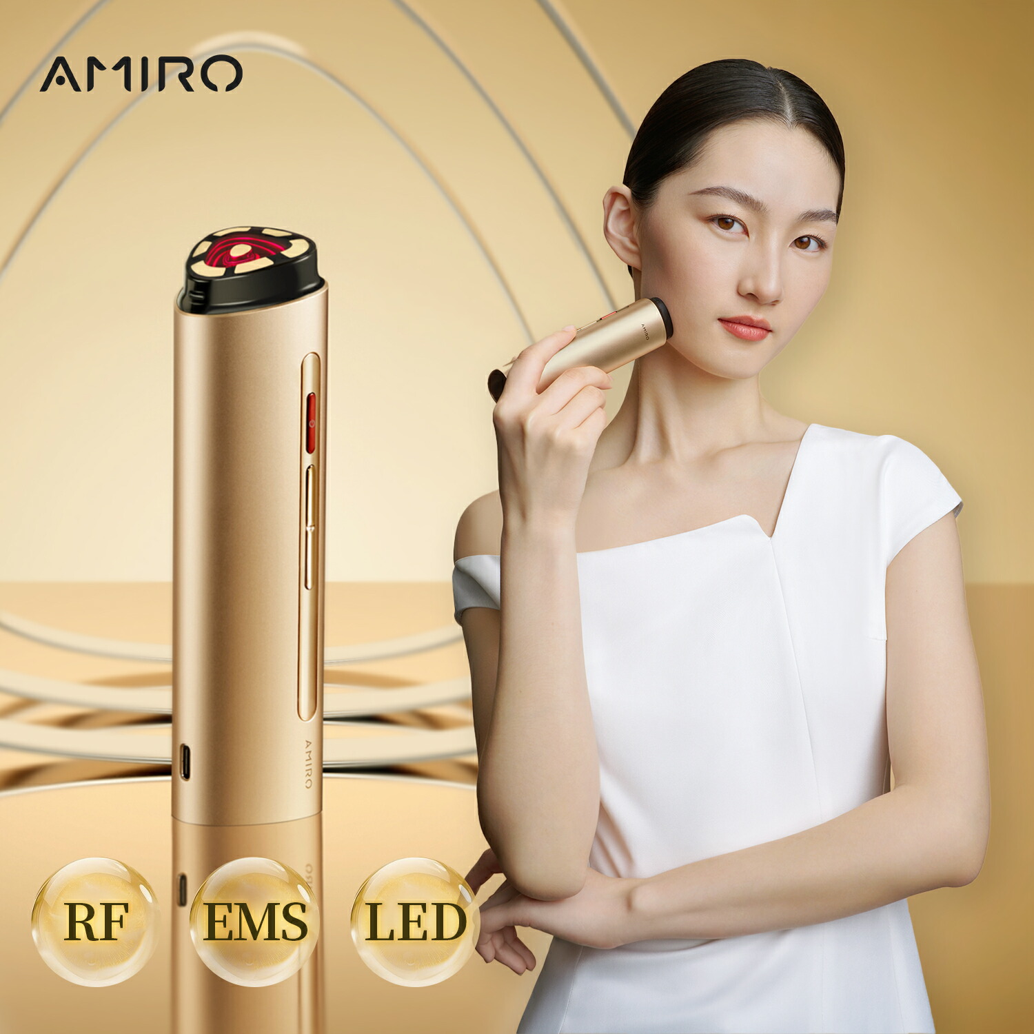 楽天市場】【時間限定10%OFF配布+1年間保証】AMIRO 美顔ローラー RF