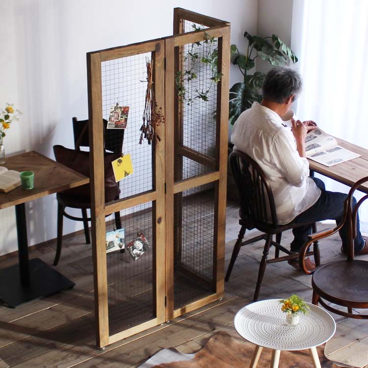 楽天市場】【レビュー特典付き】パーテーション 衝立 木製 間仕切り 古