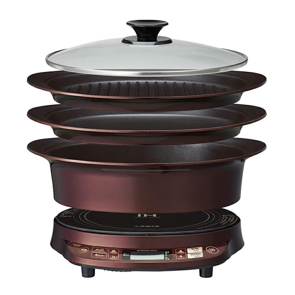 楽天市場】[在庫処分 残りわずか] コイズミ IHマルチグリル鍋 1400W IH