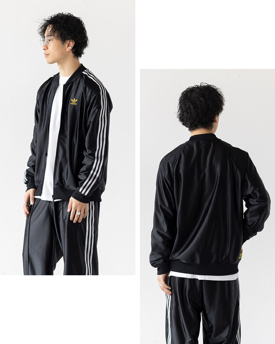 楽天市場】アディダス 光沢 ジャージ 黒×金 JZO91 スーパースター