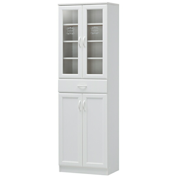 楽天市場】食器棚 カップボード カフェ風デザイン セシルナ 幅57cm