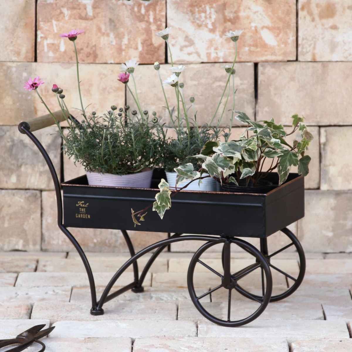 楽天市場】フラワースタンド Noir ブリキカート （ 送料無料 花台