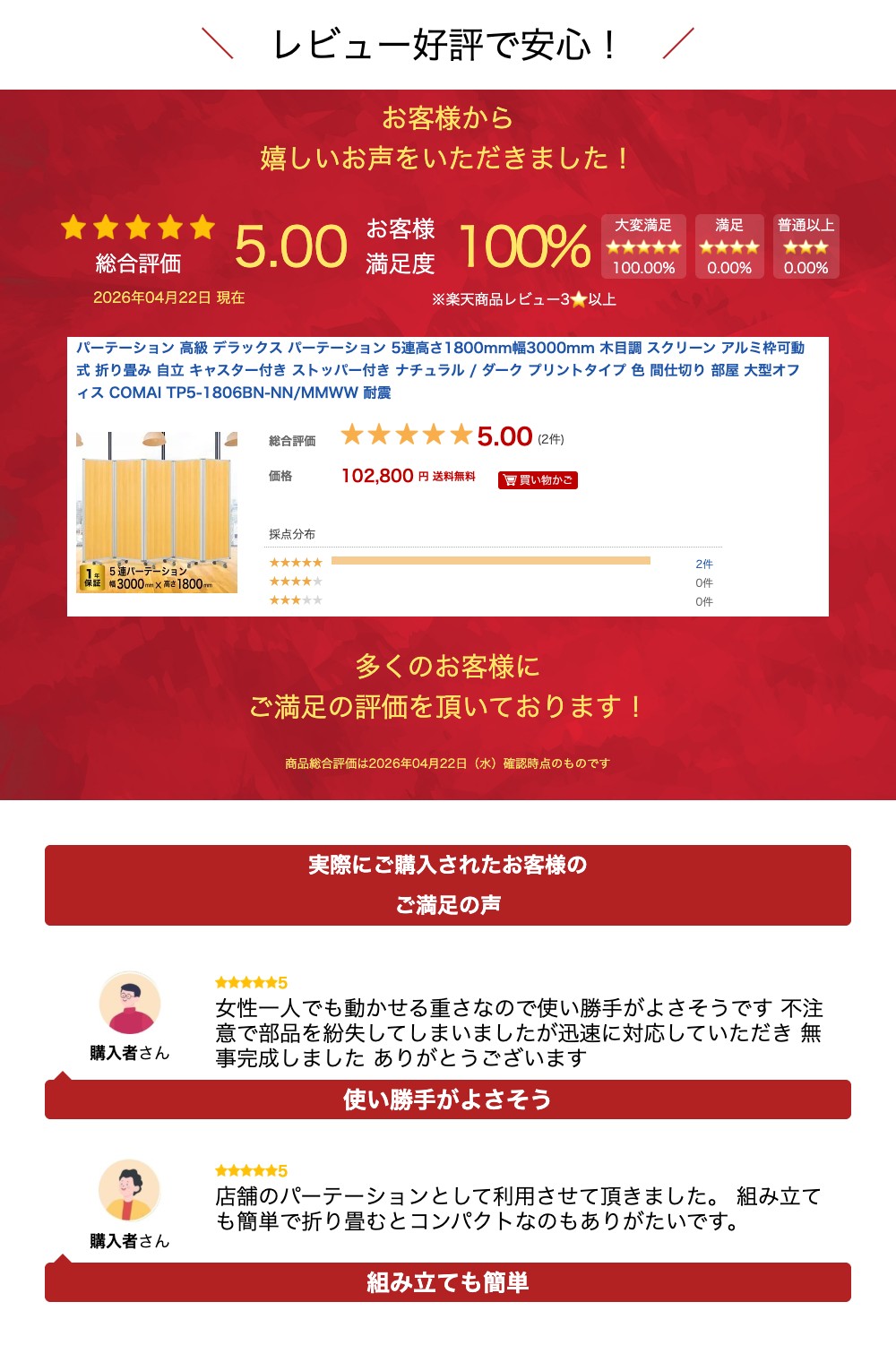 楽天市場】パーテーション 高級 デラックス パーテーション 5連高さ