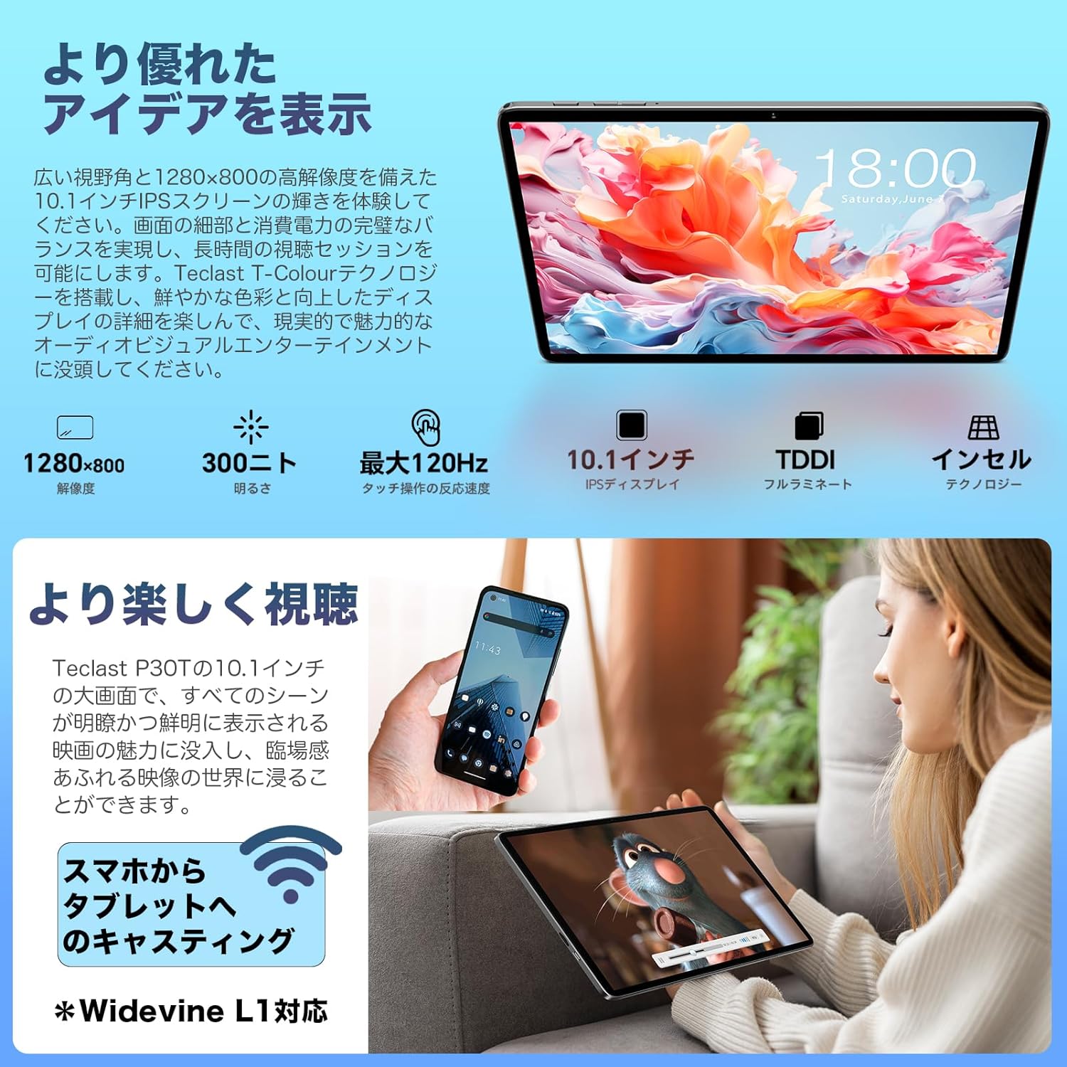 楽天市場】【世界初Android 14 タブレット】TECLAST P30T タブレット10