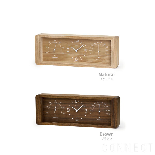 楽天市場】【ミニタオル付き】置時計 温度湿度計 / Lemnos（レムノス