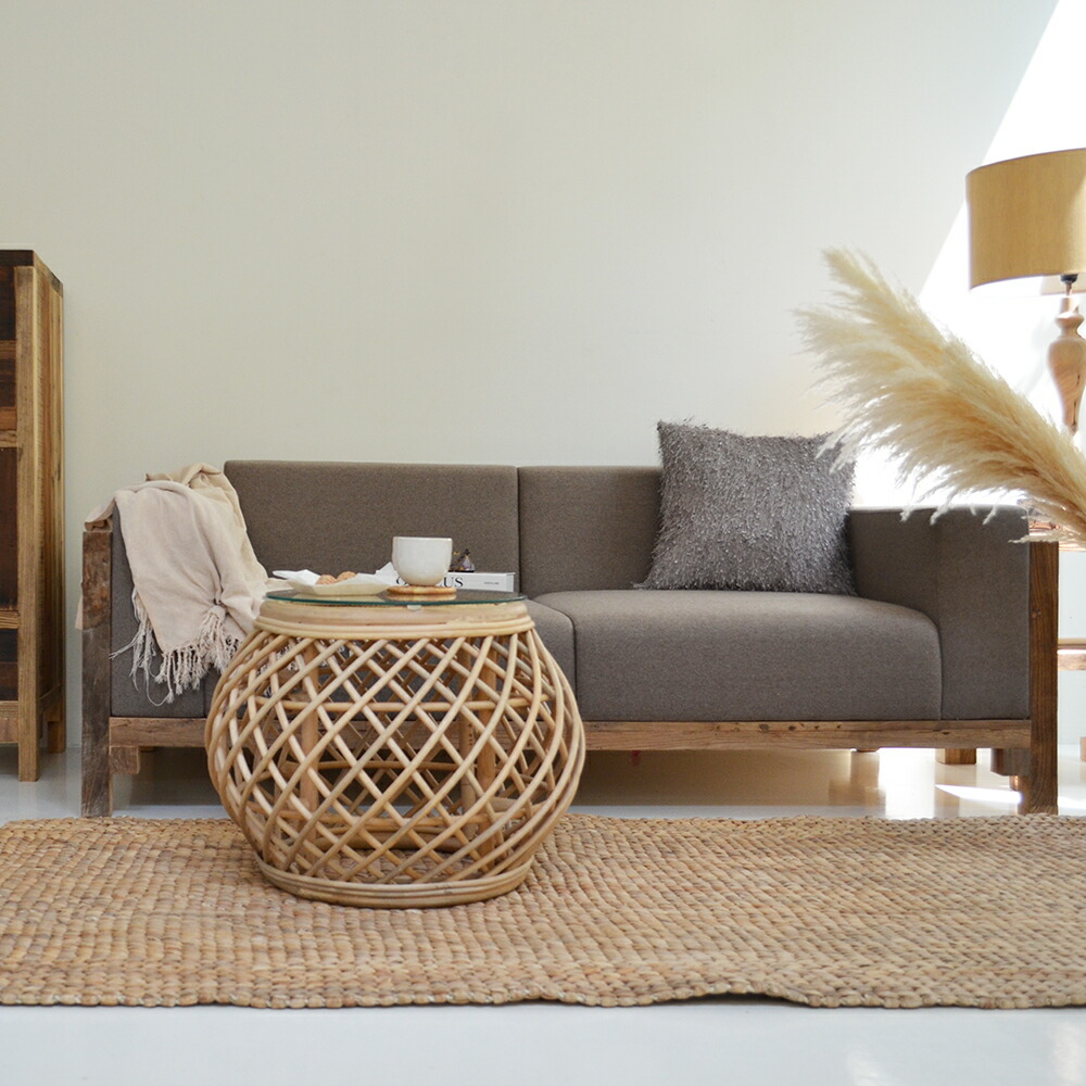 楽天市場】送料無料 ラタン・ラウンド ティーテーブル《モノ》サイド