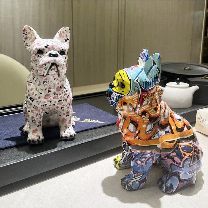 楽天市場】【インテリアアートブルドッグオブジェ】ポップアート風 犬